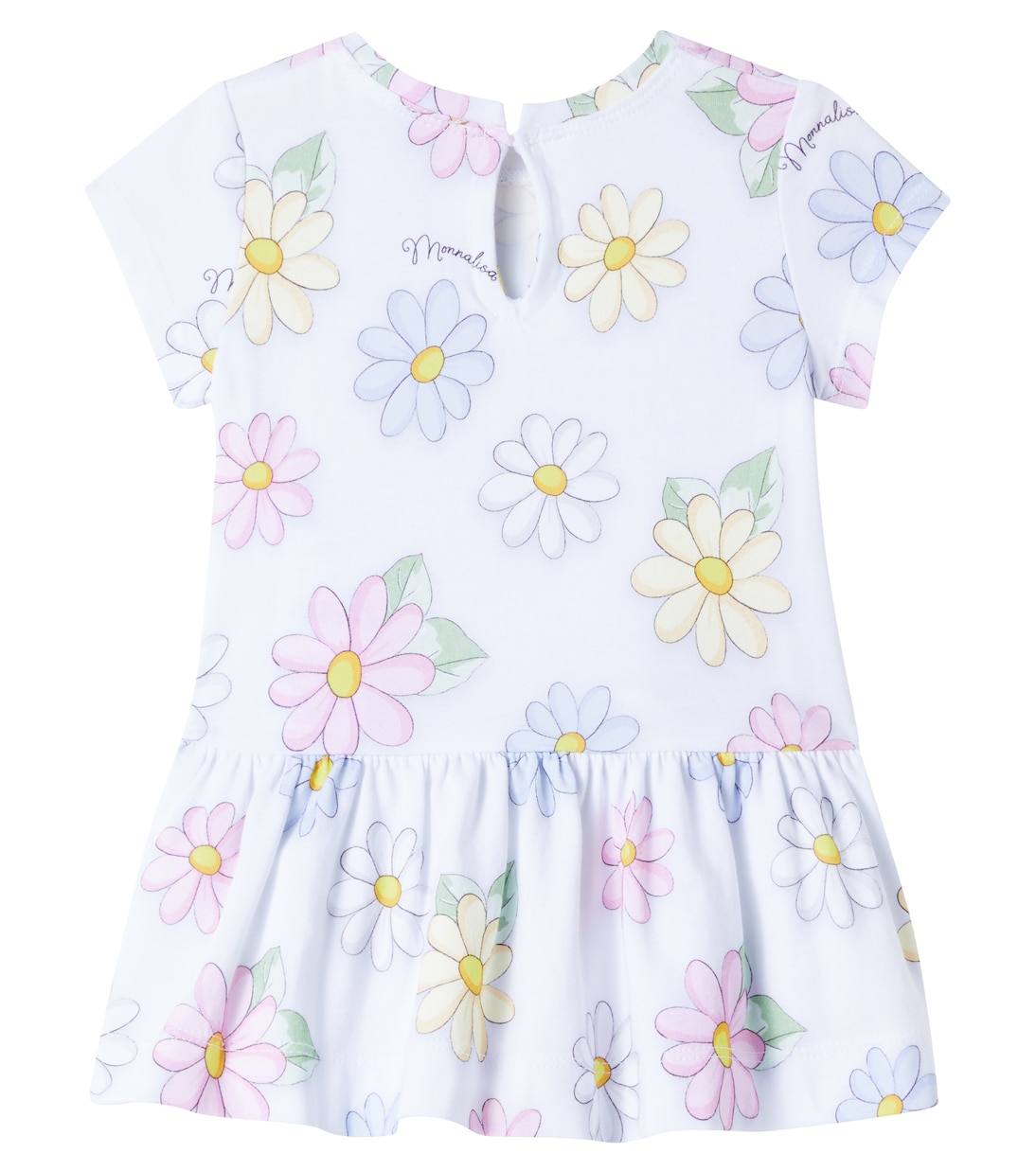 Baby floral cotton-blend jersey dress | Monnalisa