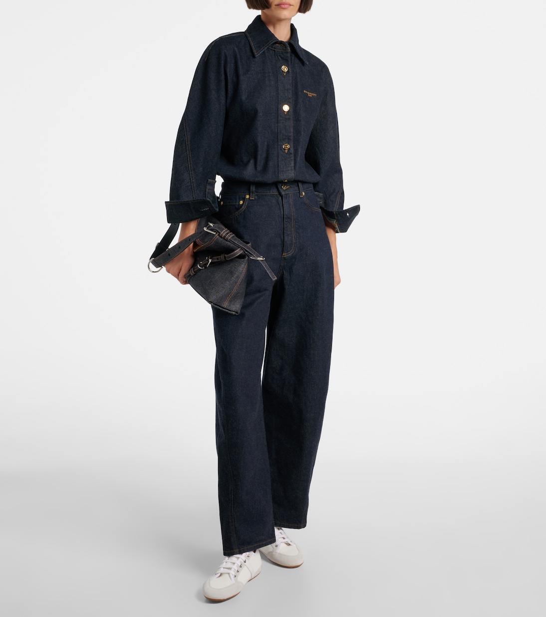 Schultertasche Voyou Medium aus Denim | Givenchy