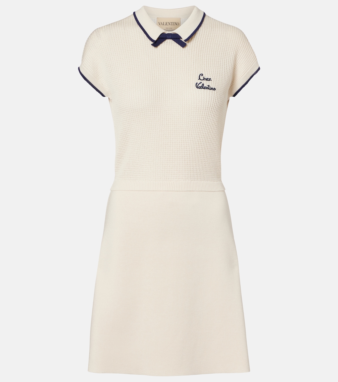 Chez Valentino cotton-blend minidress | Valentino