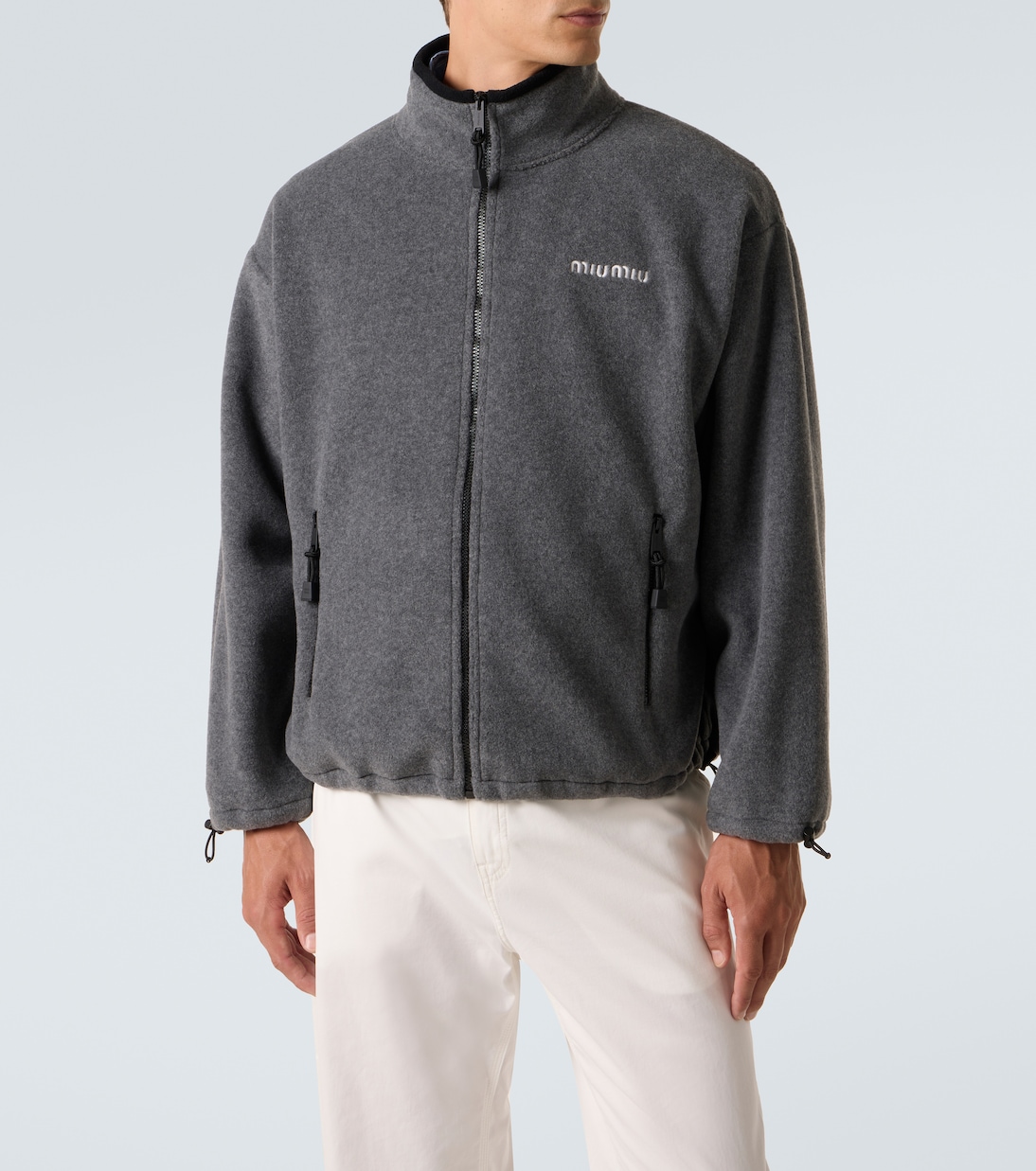 Logo fleece sweatshirt | Miu Miu