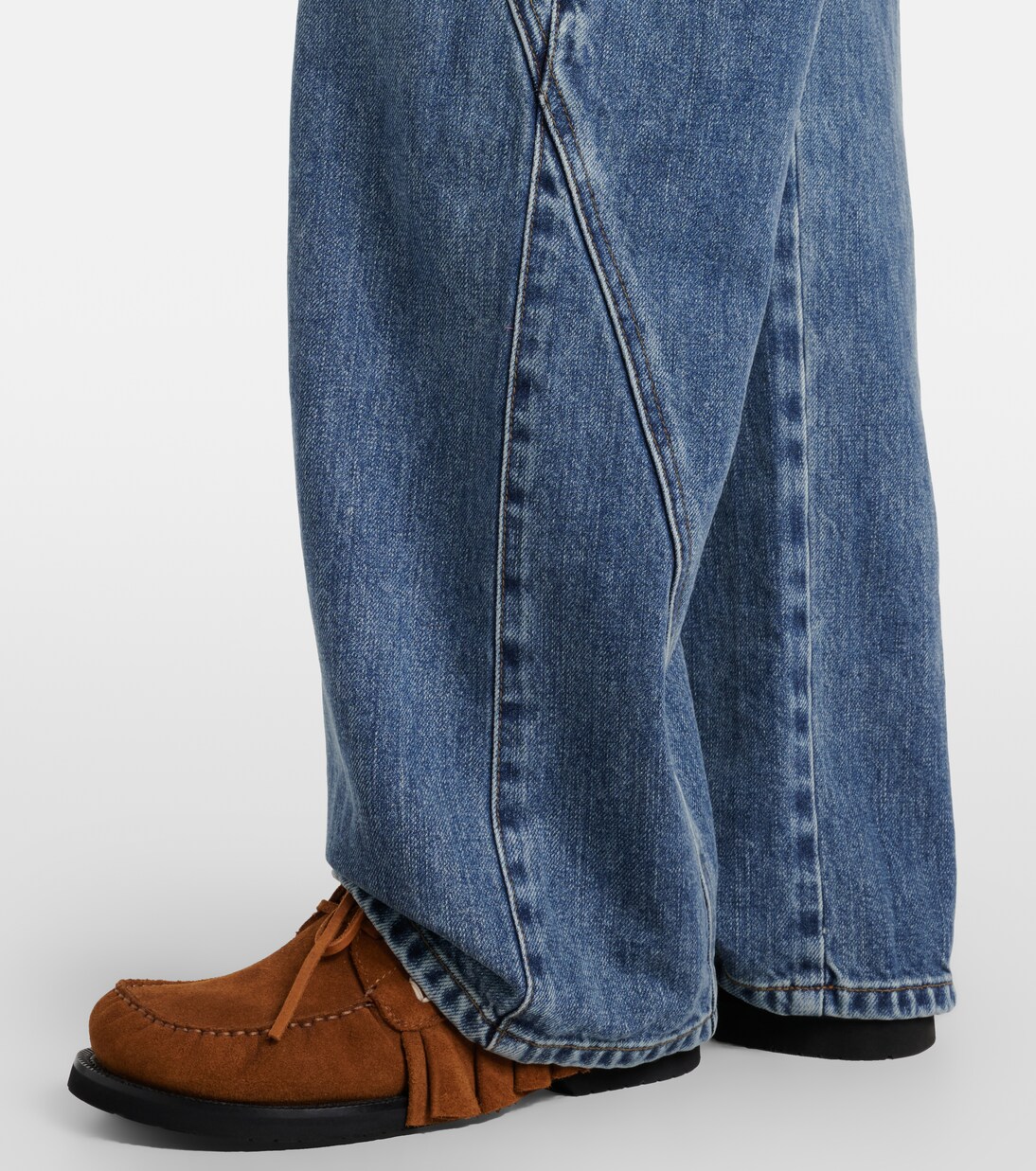 Embroidered high-rise straight jeans | JW Anderson