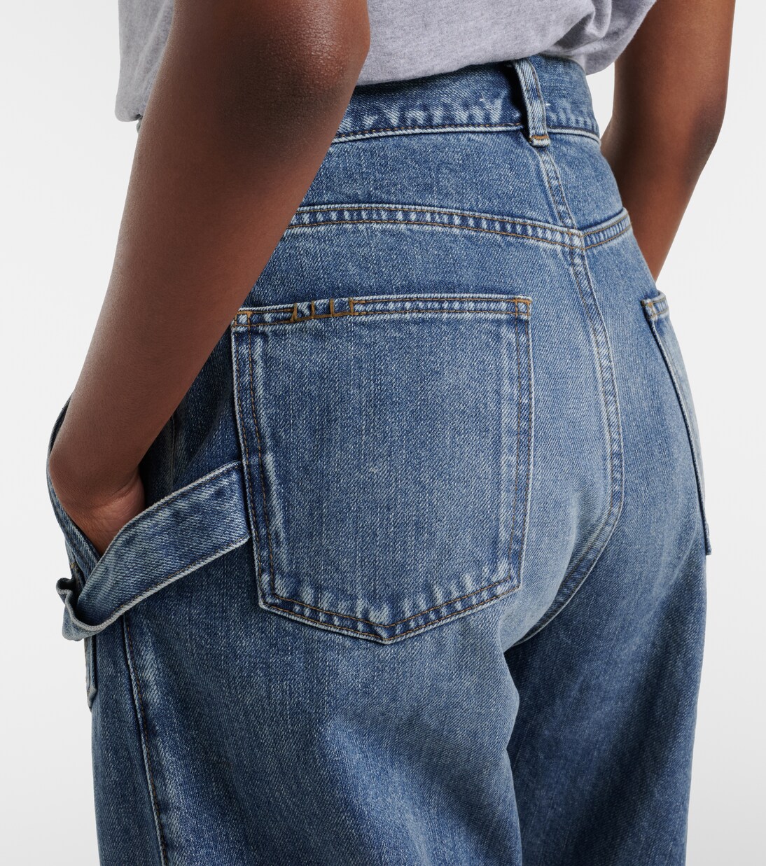 Embroidered high-rise straight jeans | JW Anderson