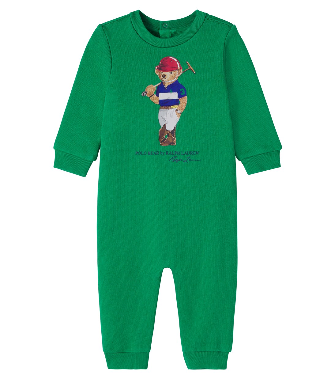 Baby Polo Bear printed cotton-blend onesie | Polo Ralph Lauren Kids