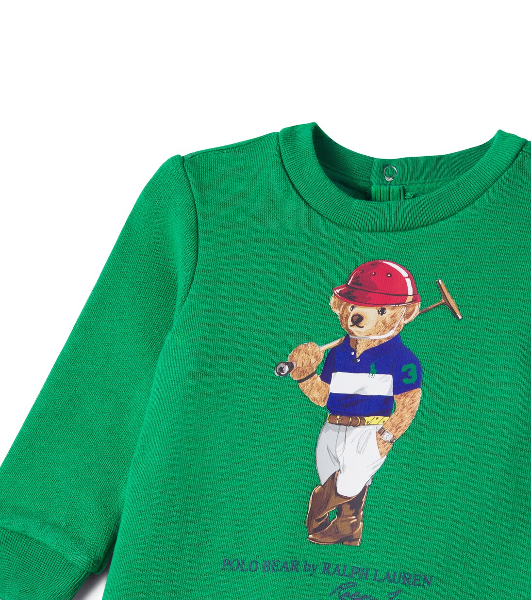 Baby Polo Bear printed cotton-blend onesie | Polo Ralph Lauren Kids