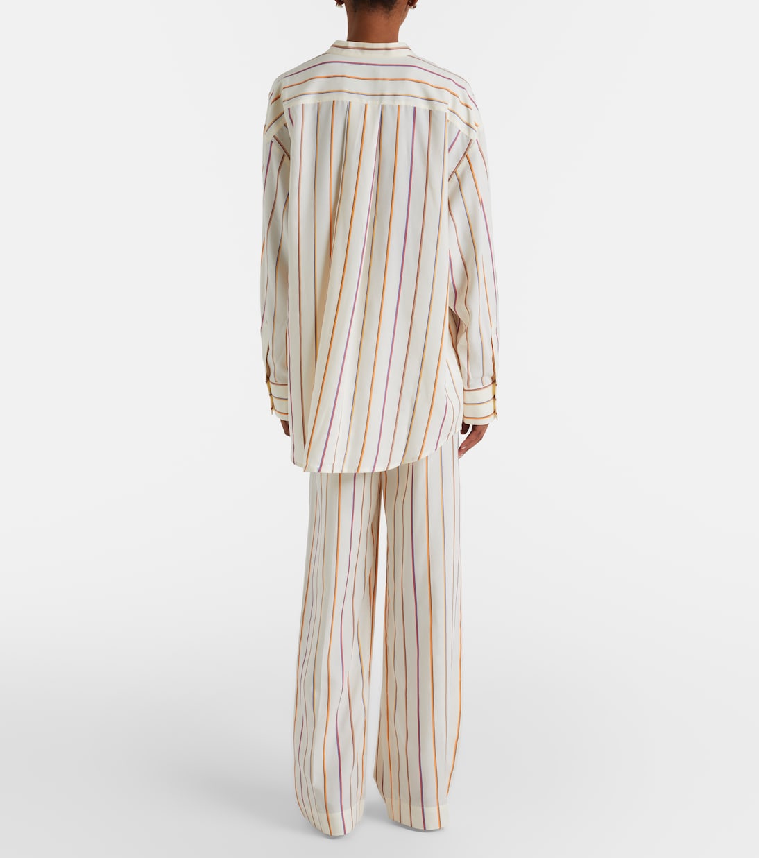 Aria striped straight pants | Asceno