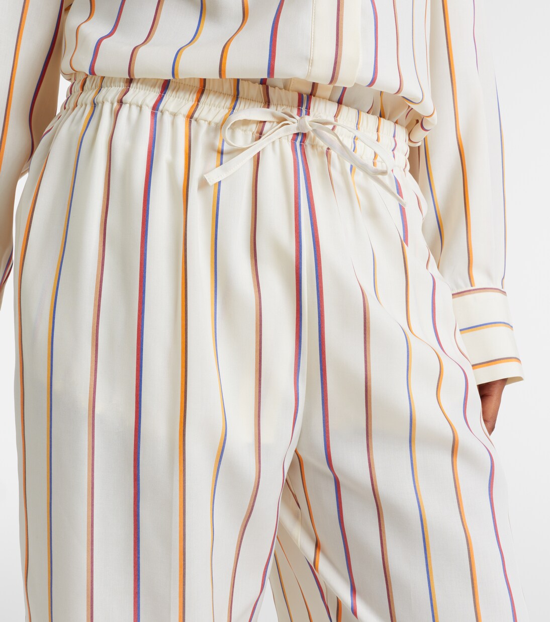 Aria striped straight pants | Asceno