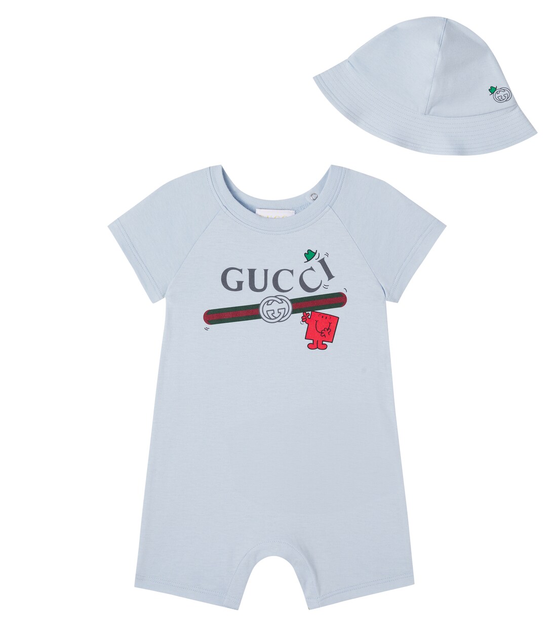 x Mr. Men Baby playsuit and hat set | Gucci Kids