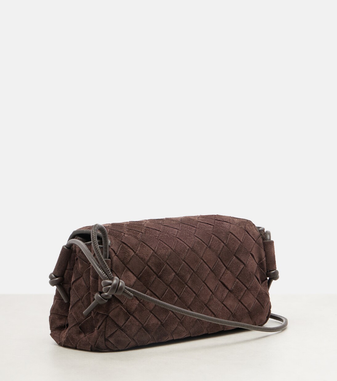 Notturno Intrecciato suede crossbody bag | Bottega Veneta