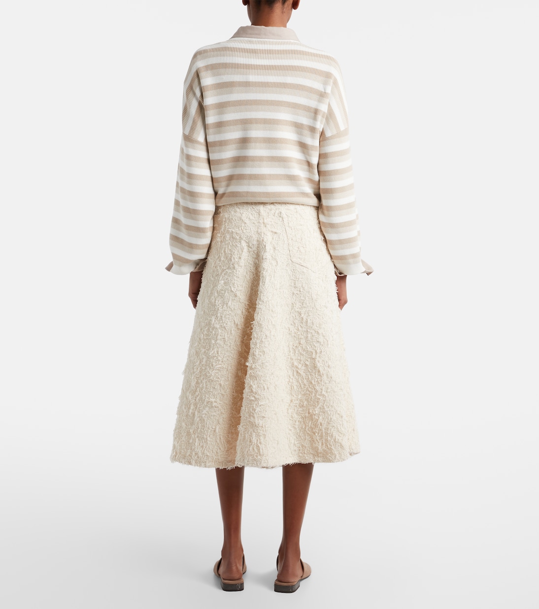 Denim midi skirt | Brunello Cucinelli
