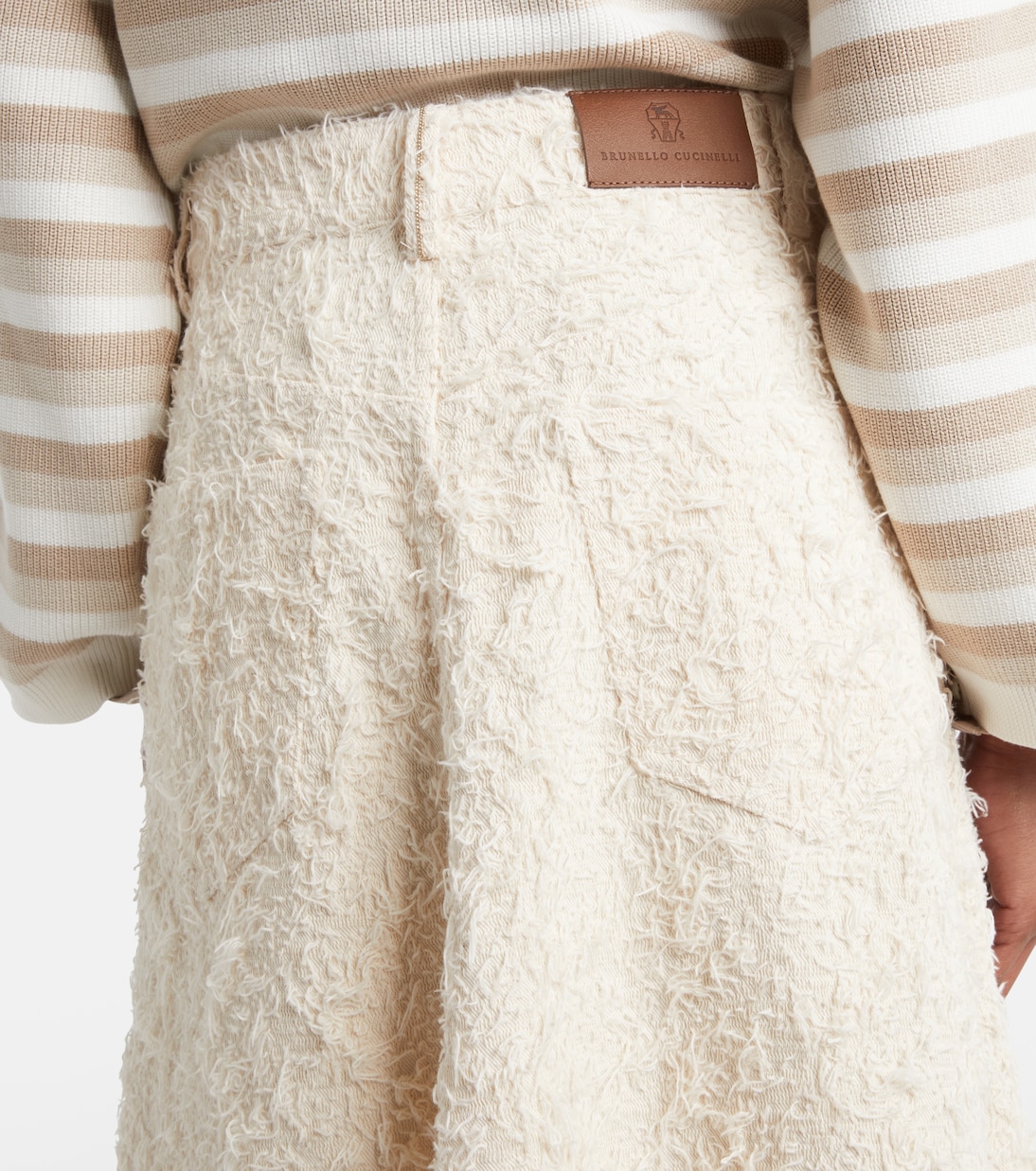 Denim midi skirt | Brunello Cucinelli