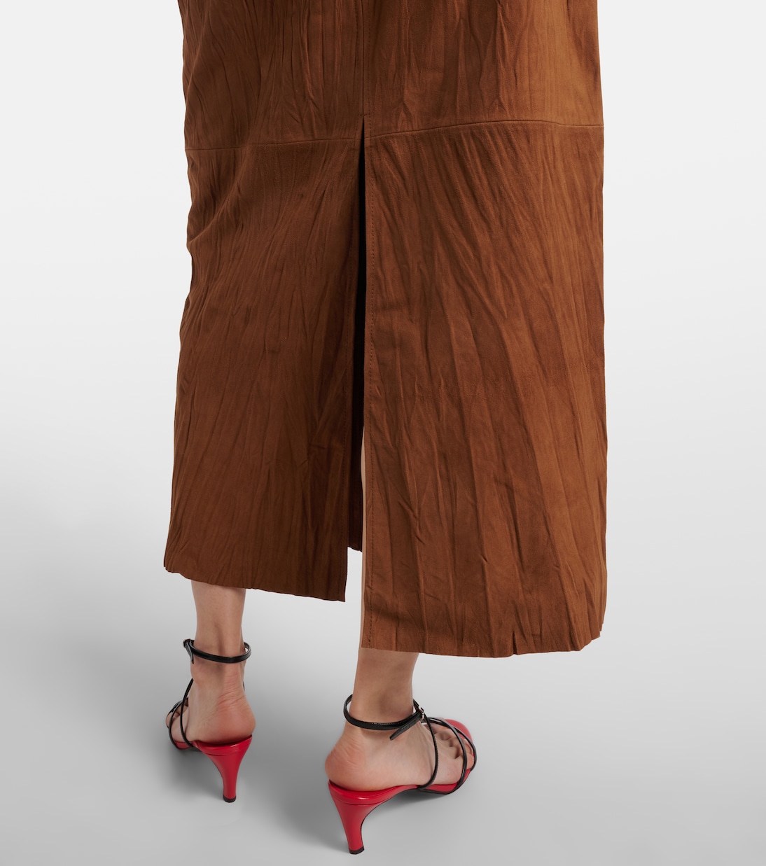 White Label Nayah suede midi skirt | Proenza Schouler