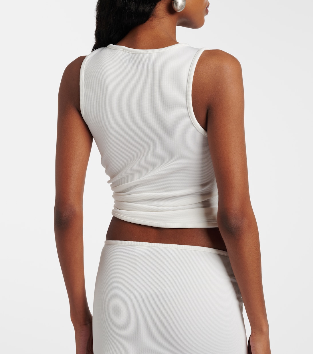 Droplet Crystal embellished ruched tank top | Christopher Esber