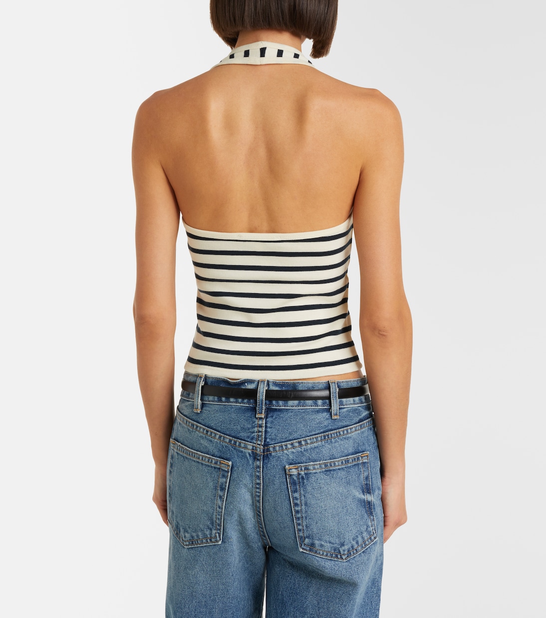 توب من القطن بخطوط بياقة هالتر Britt | Nili Lotan