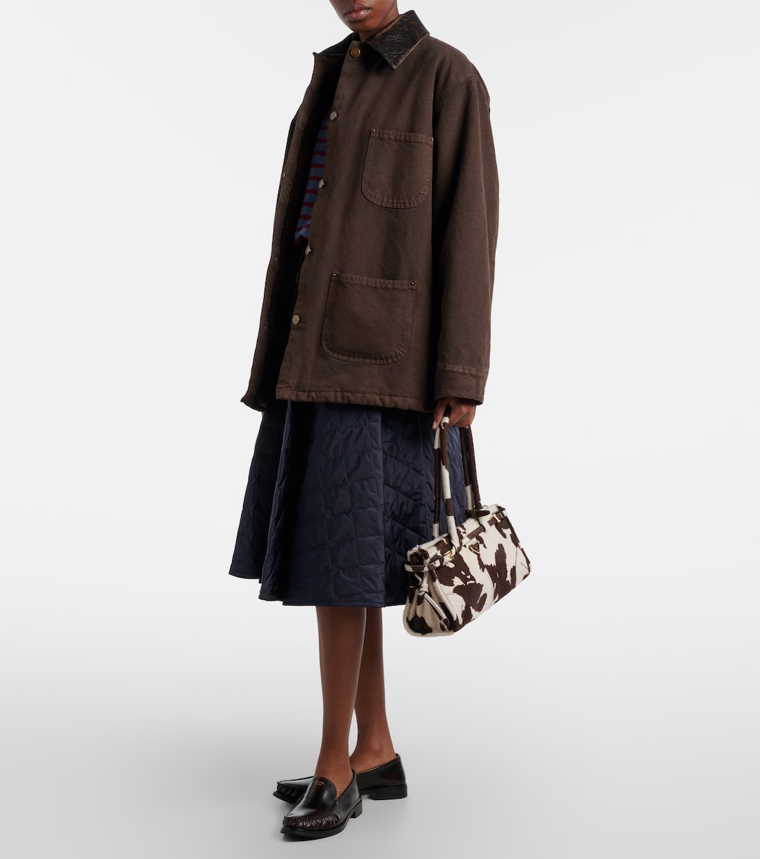 Sac Prada Bonnie Medium en cuir façon poulain | Prada