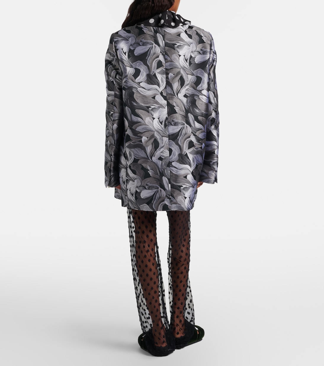 Polka-dot mesh slim pants | Dries Van Noten