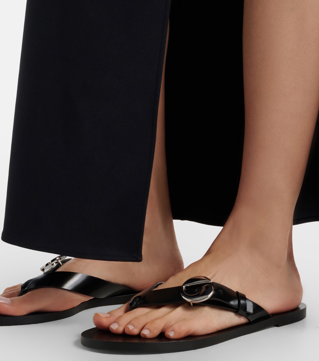 Logo leather thong sandals | Coperni