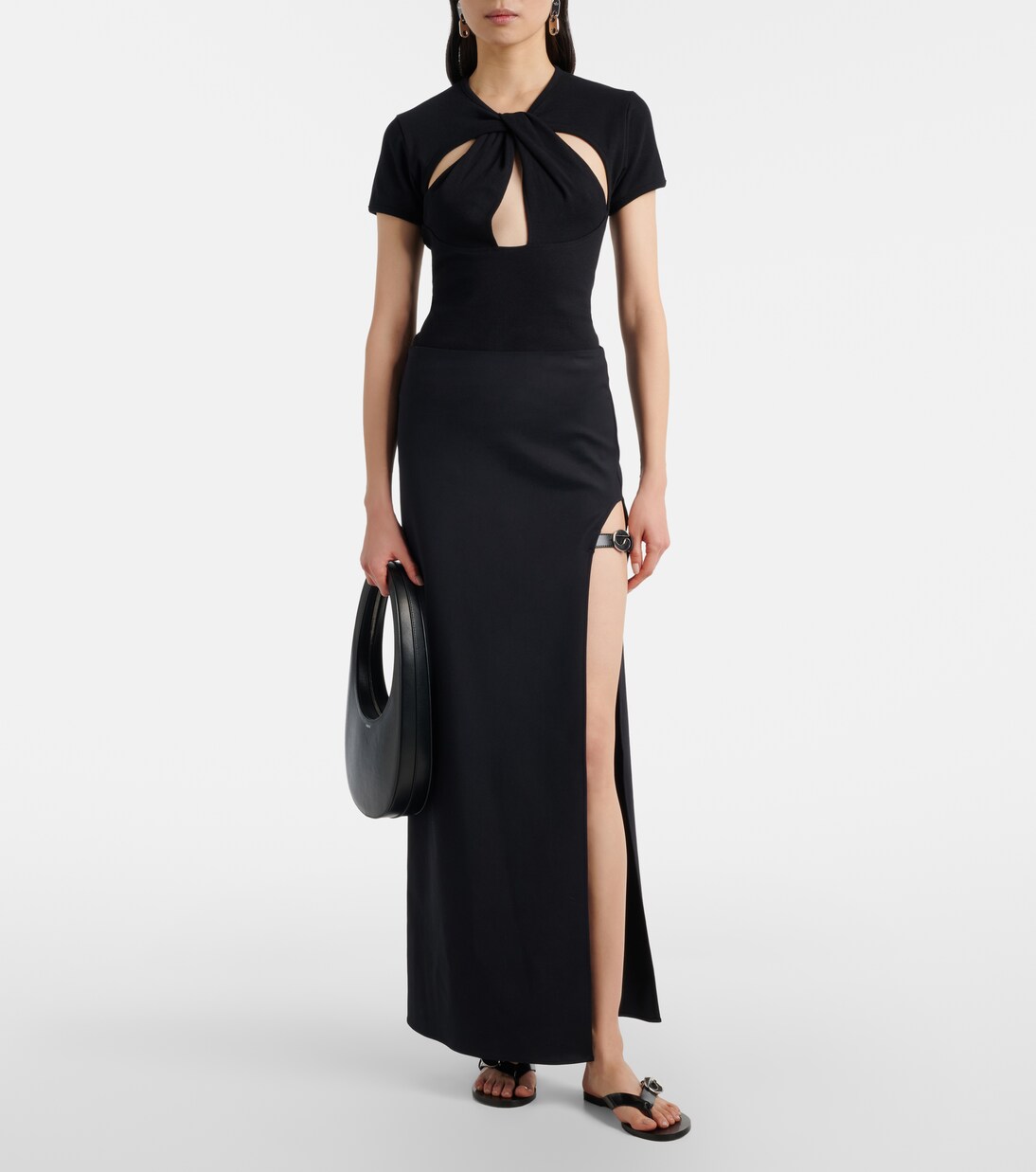 Logo leather thong sandals | Coperni