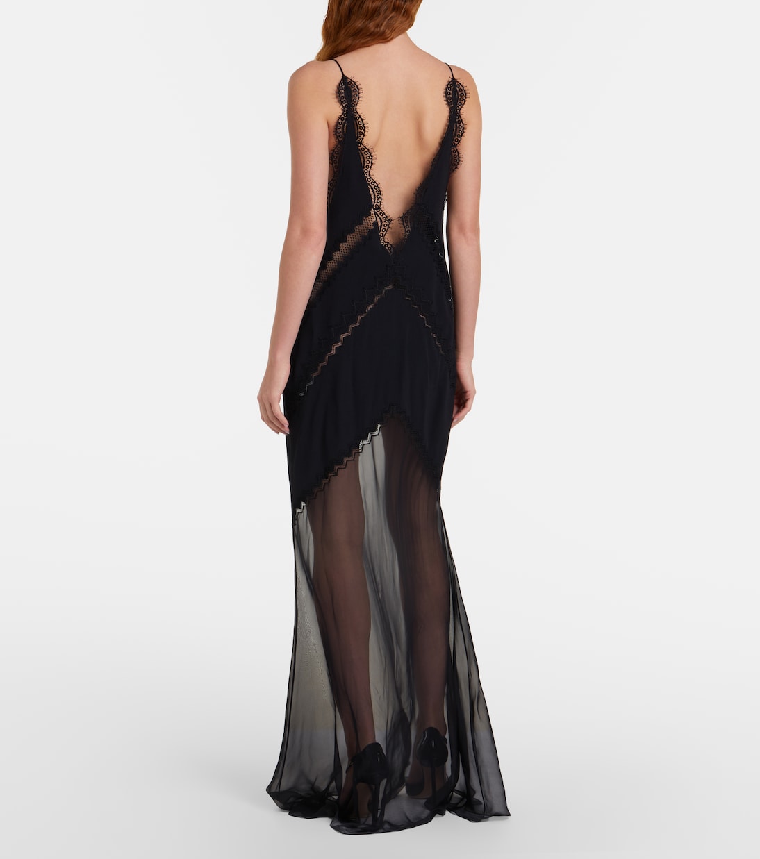 Robe aus Satin mit Spitze | Tom Ford