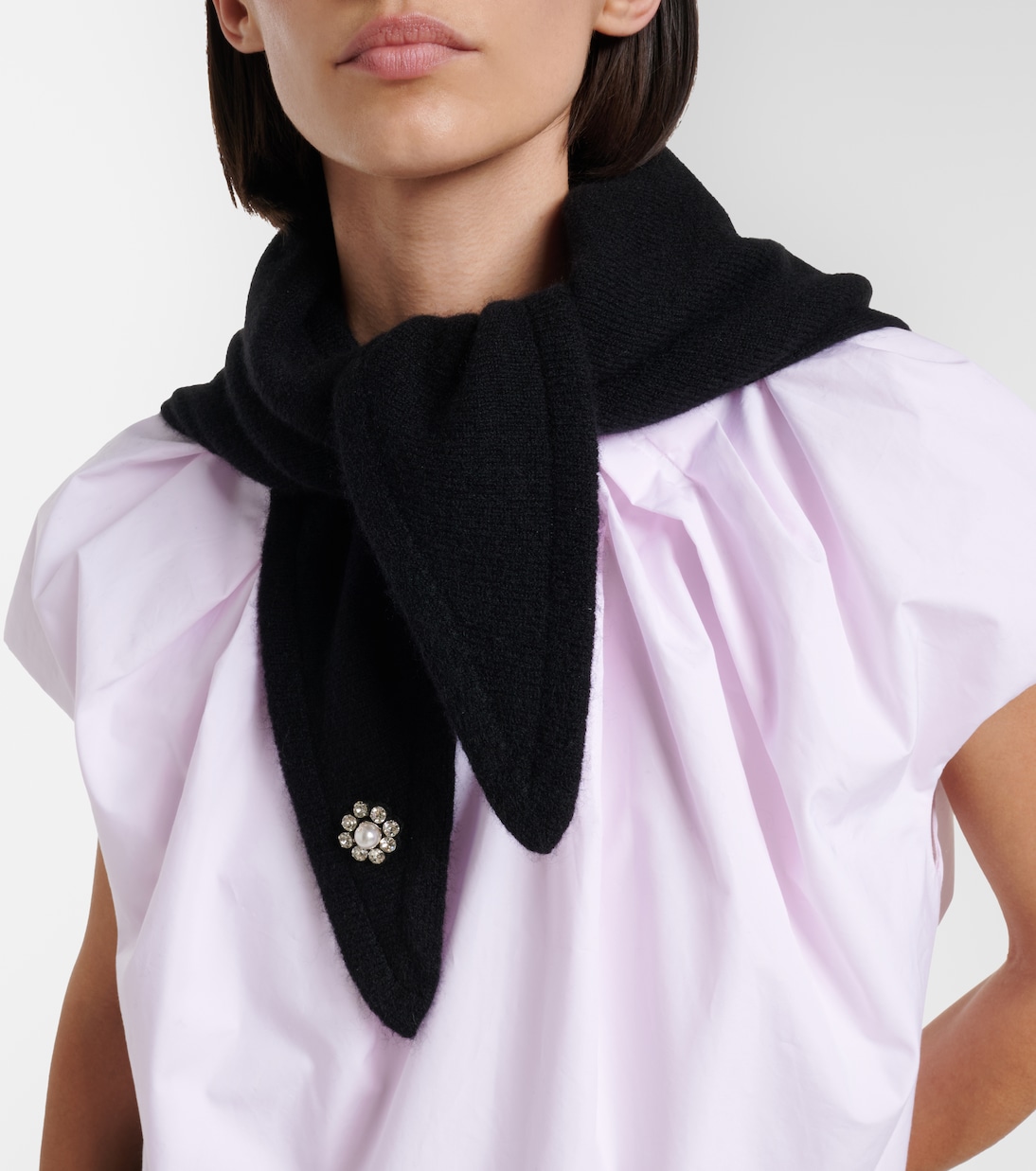 Embellished cashmere scarf | Simone Rocha