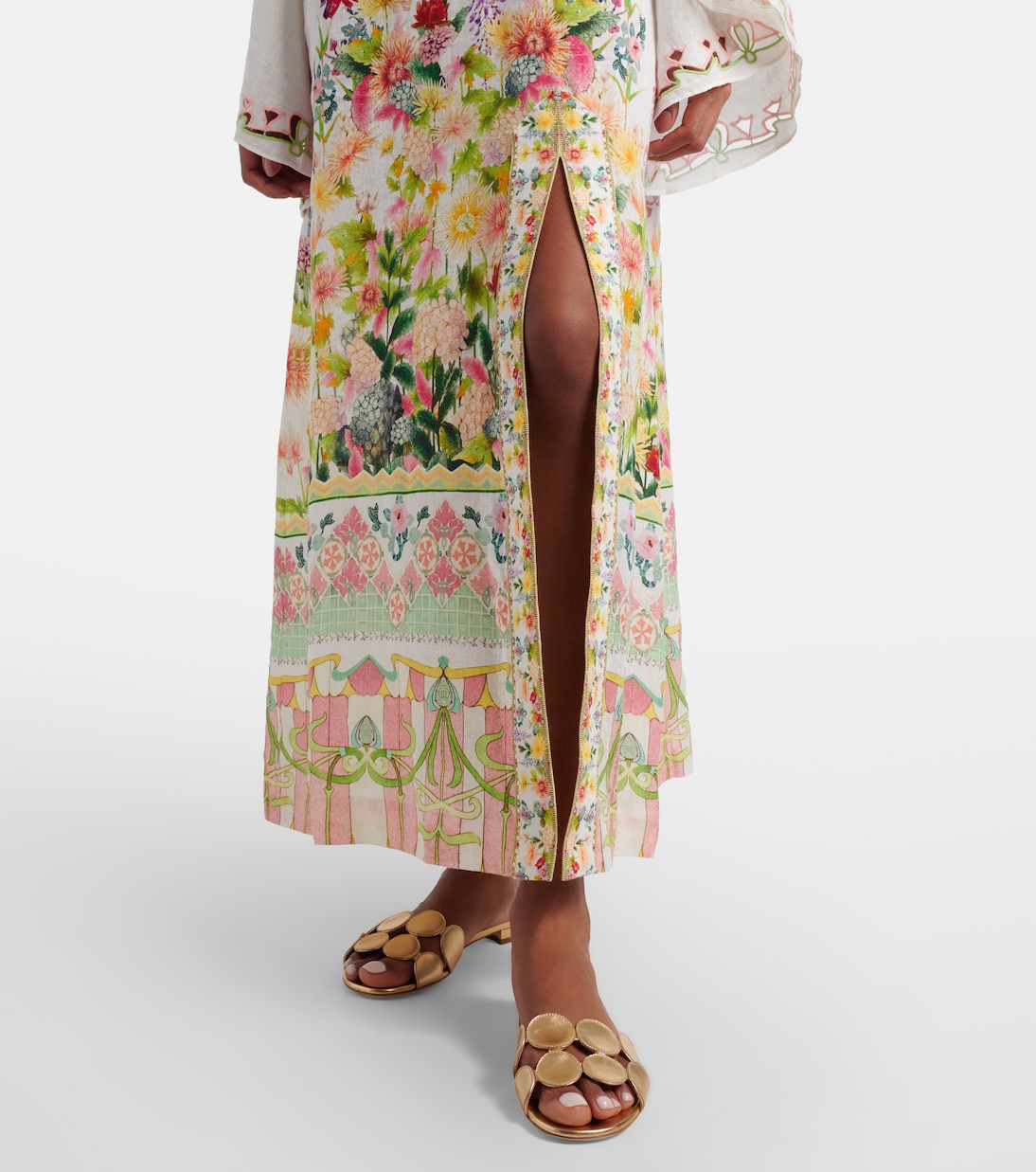 Bedruckter Kaftan aus Leinen | Camilla