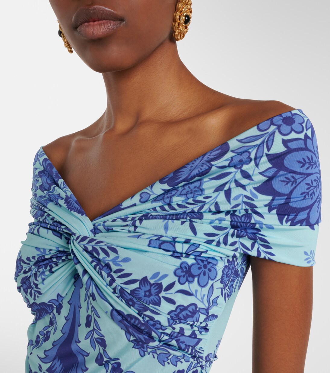 Printed jersey crop top | Etro