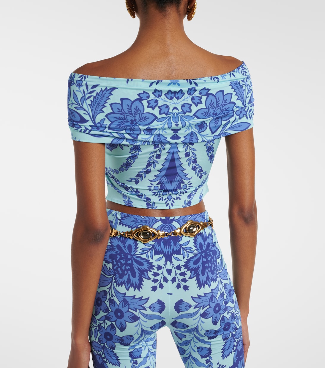 Printed jersey crop top | Etro