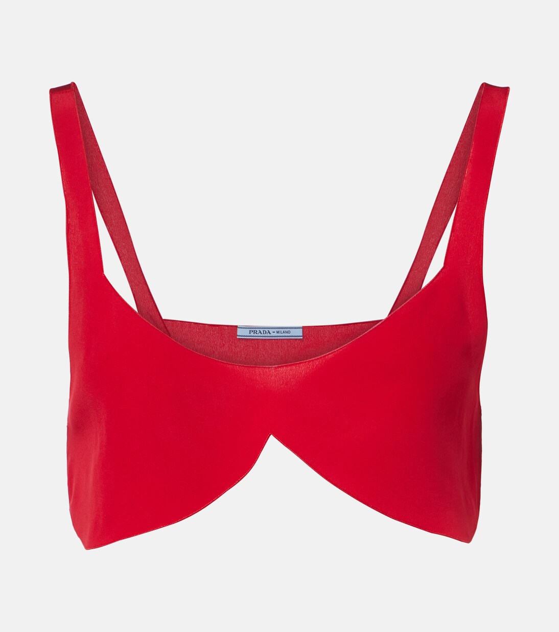 Silk crêpe de chine bra top | Prada
