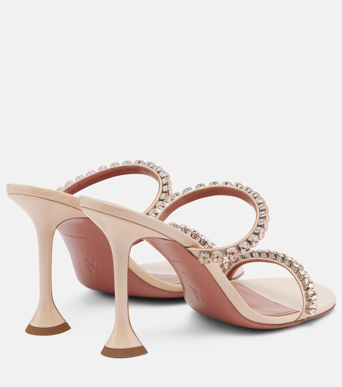 Gigi crystal-embellished leather sandals | Amina Muaddi
