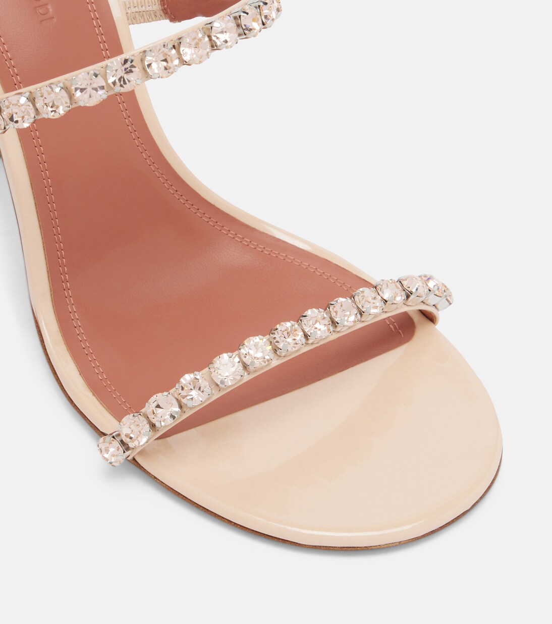 Gigi crystal-embellished leather sandals | Amina Muaddi