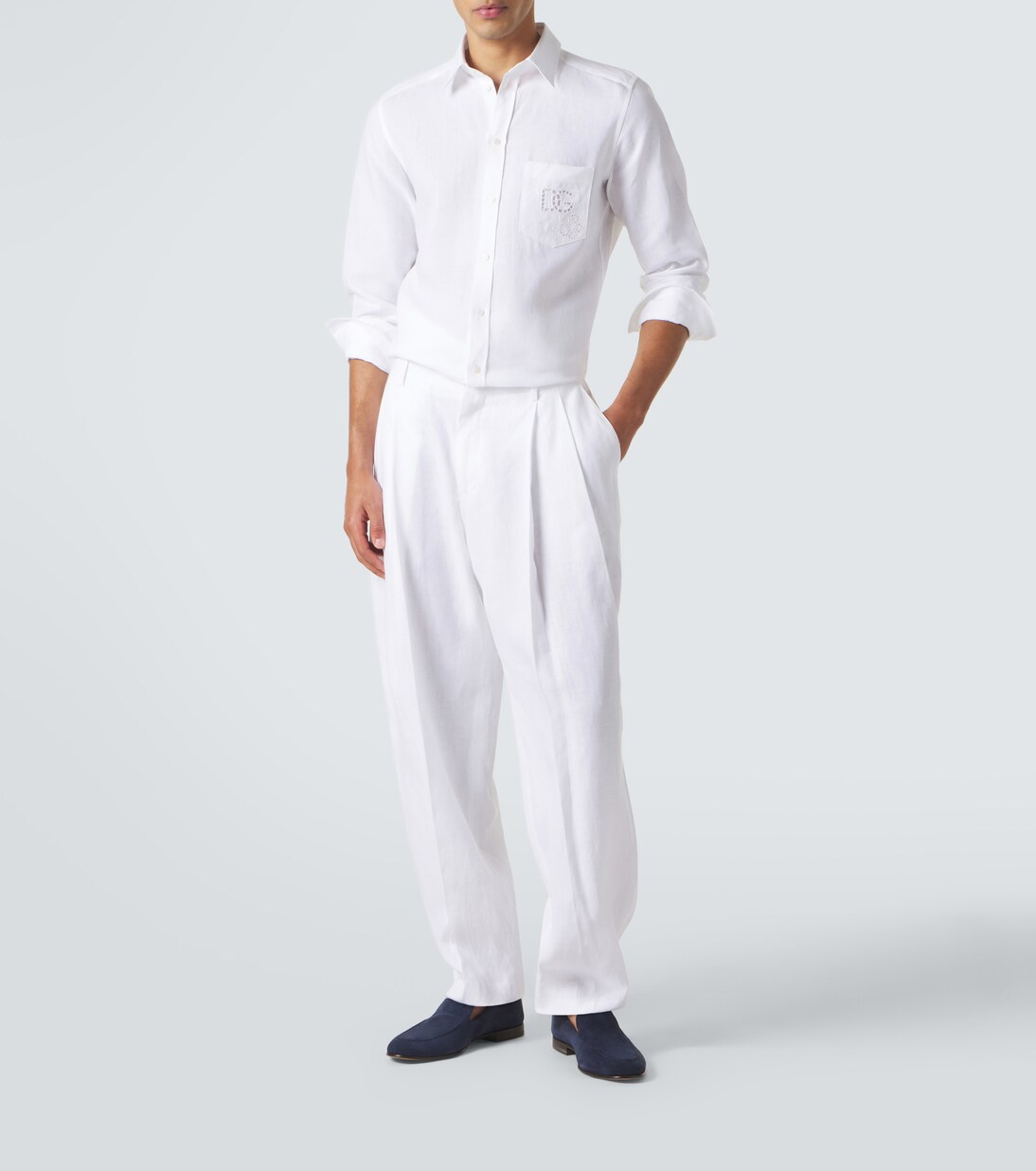 Embroidered linen shirt | Dolce&Gabbana