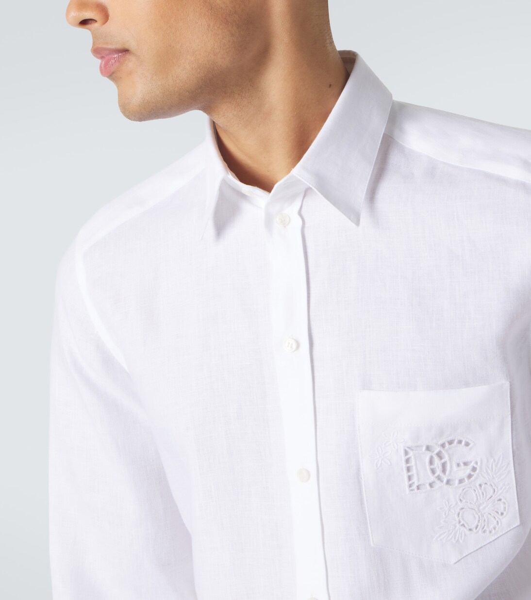 Embroidered linen shirt | Dolce&Gabbana