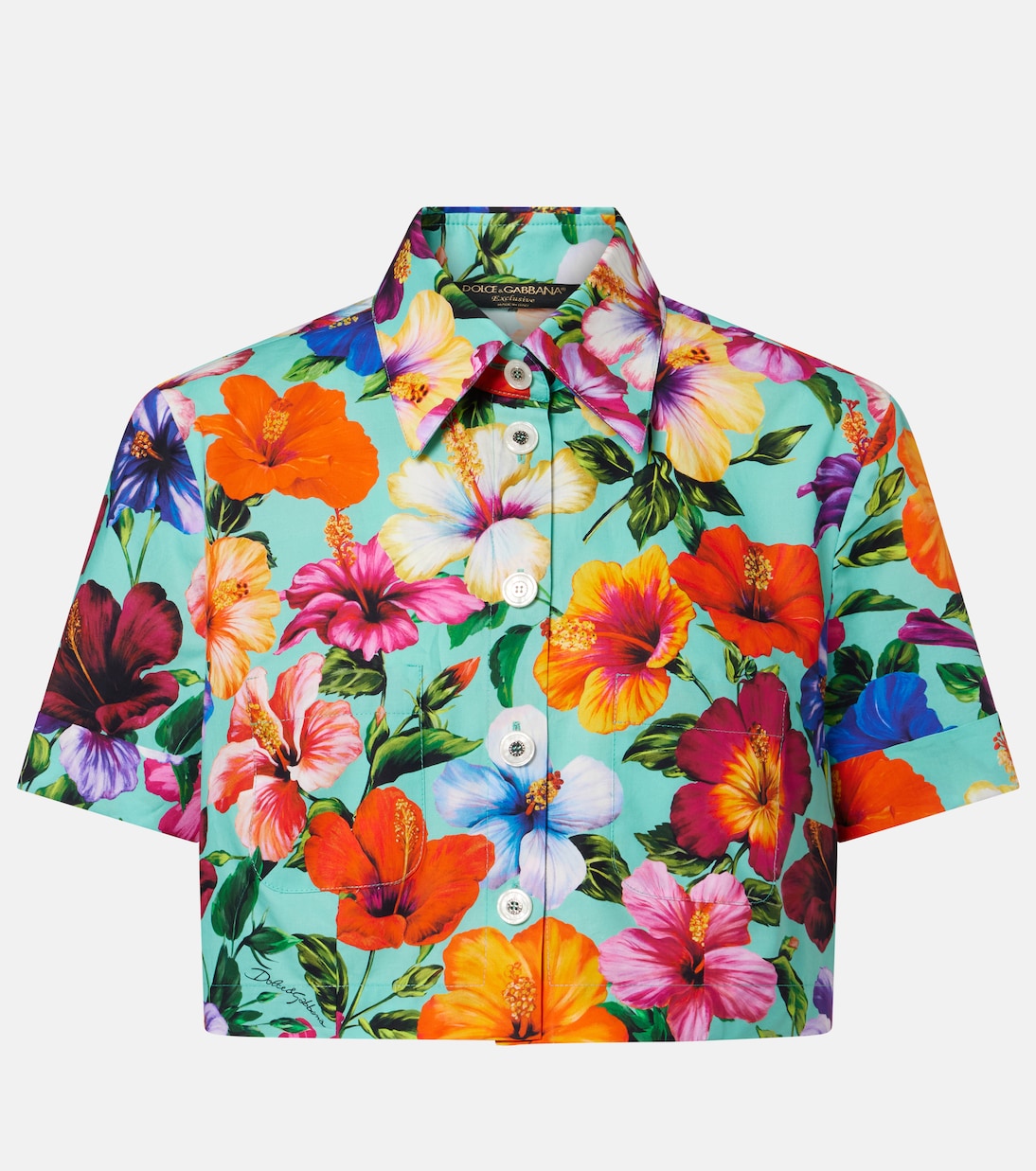 Floral cotton crop top | Dolce&Gabbana