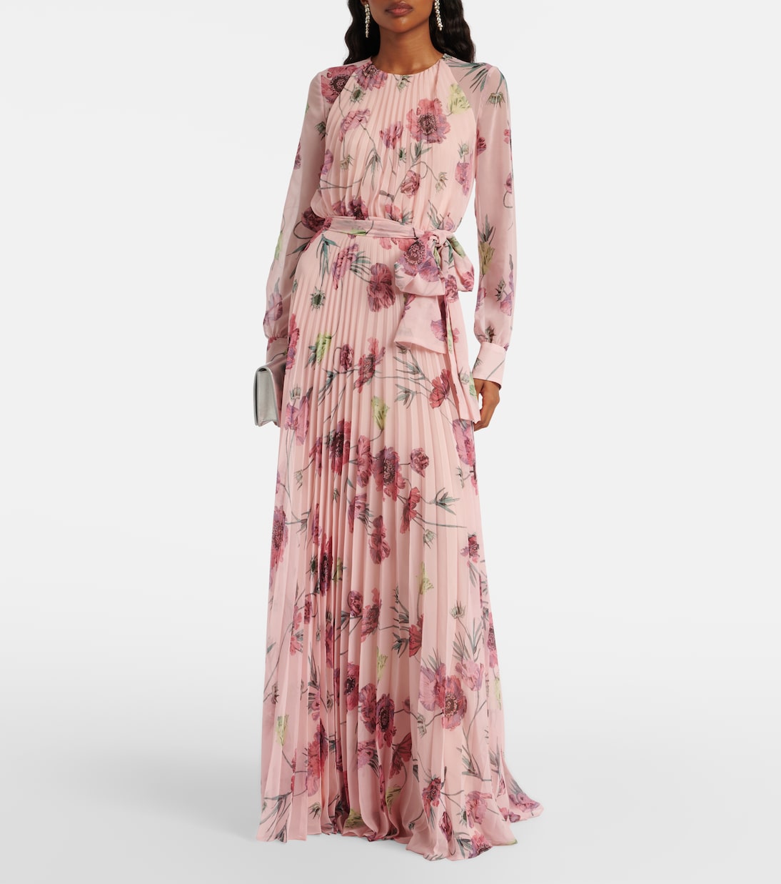 Floral pleated voile gown | Erdem