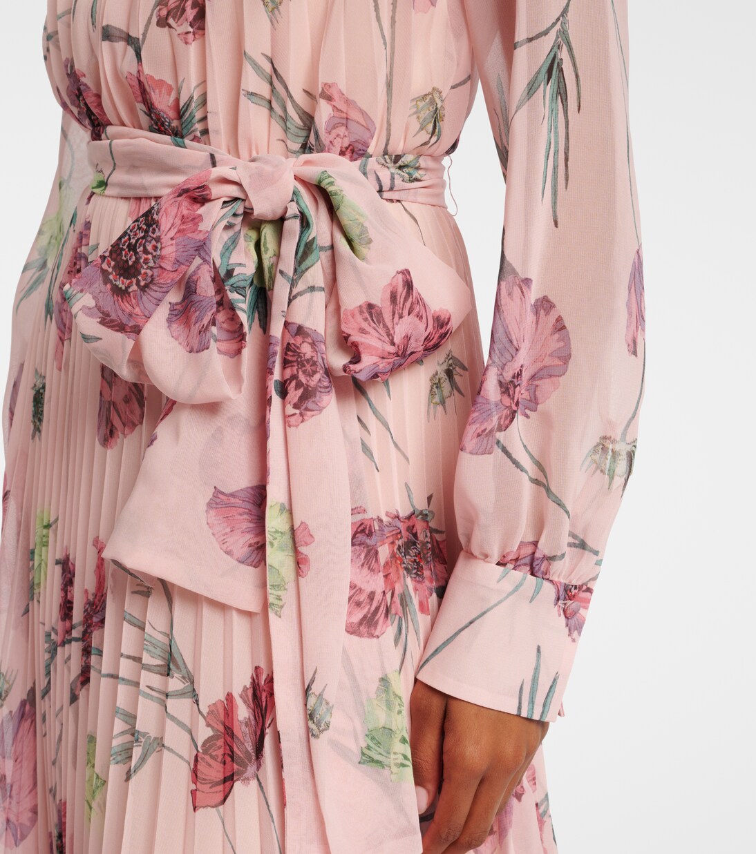 Floral pleated voile gown | Erdem