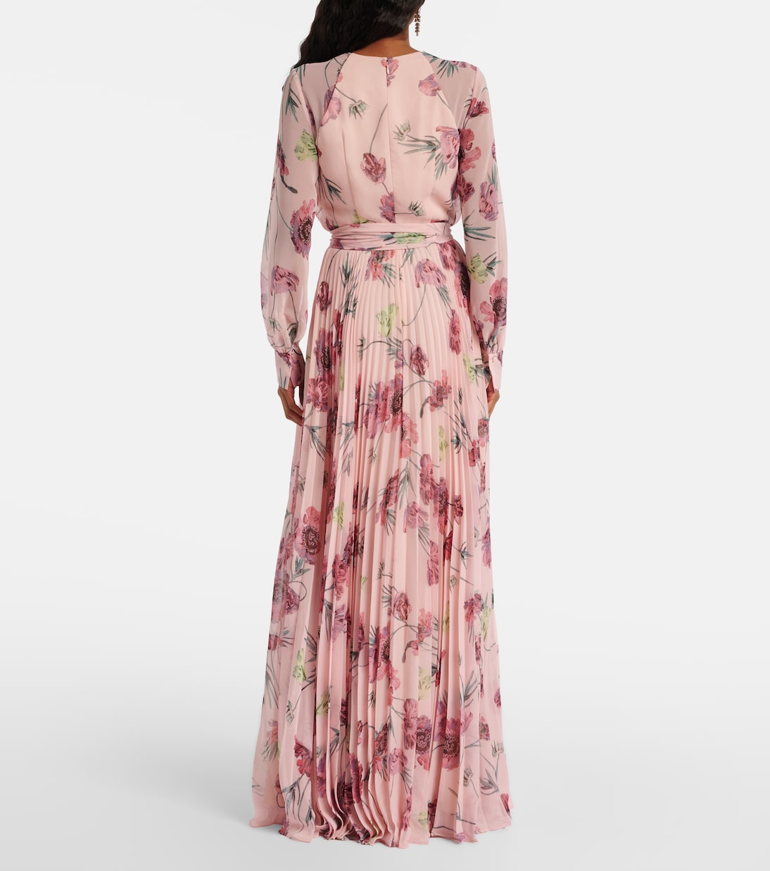 Floral pleated voile gown | Erdem