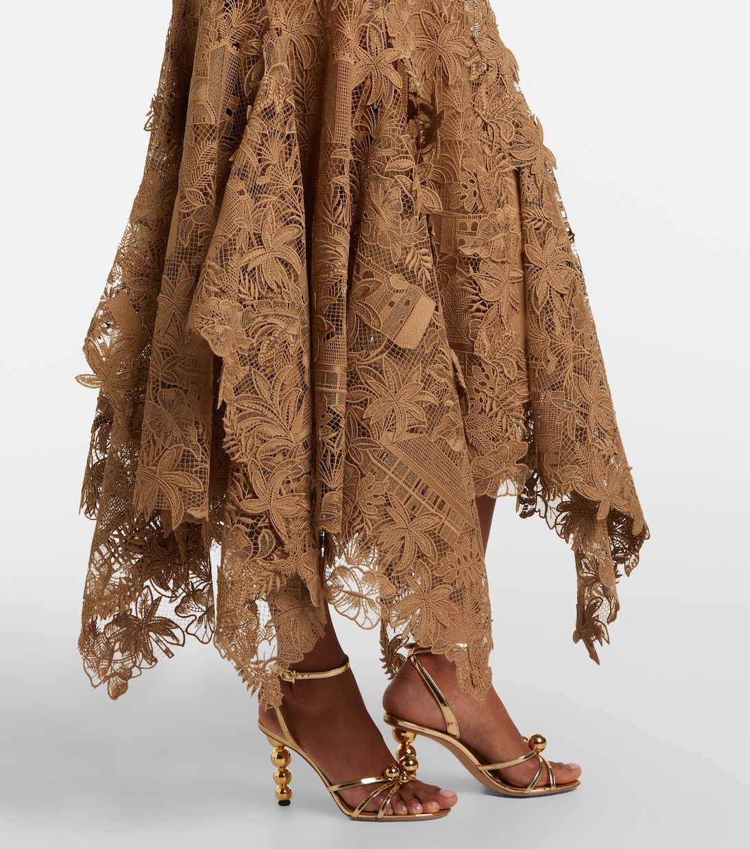 Floral guipure lace midi dress | Oscar de la Renta