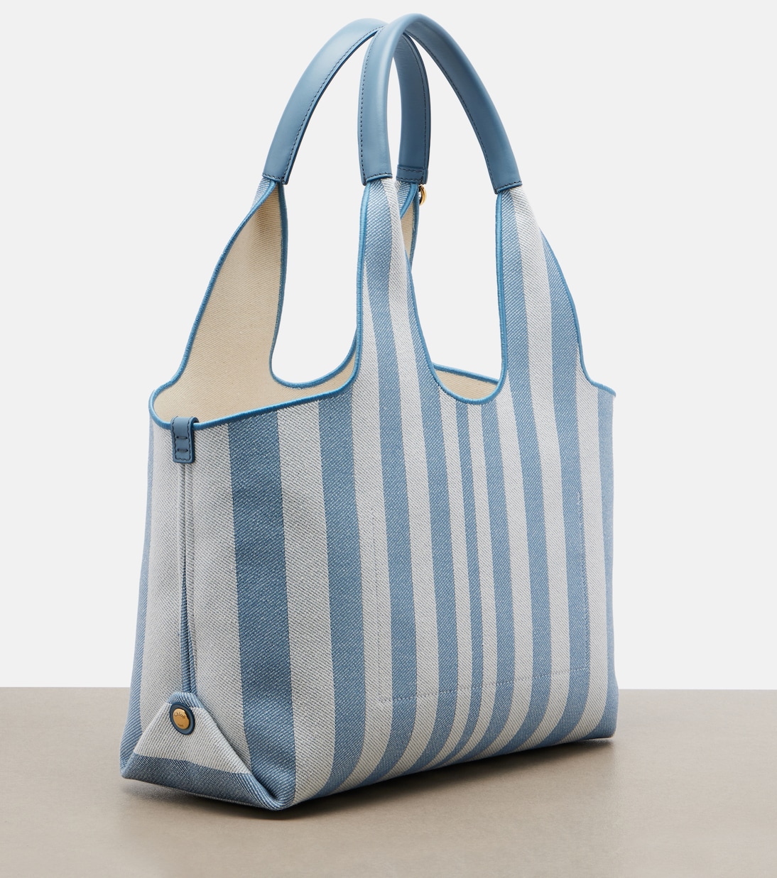 Chloé Stripy logo canvas tote bag | Chloé