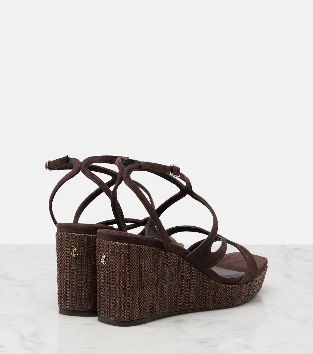 Wedge-Sandalen Ayla aus Veloursleder | Jimmy Choo