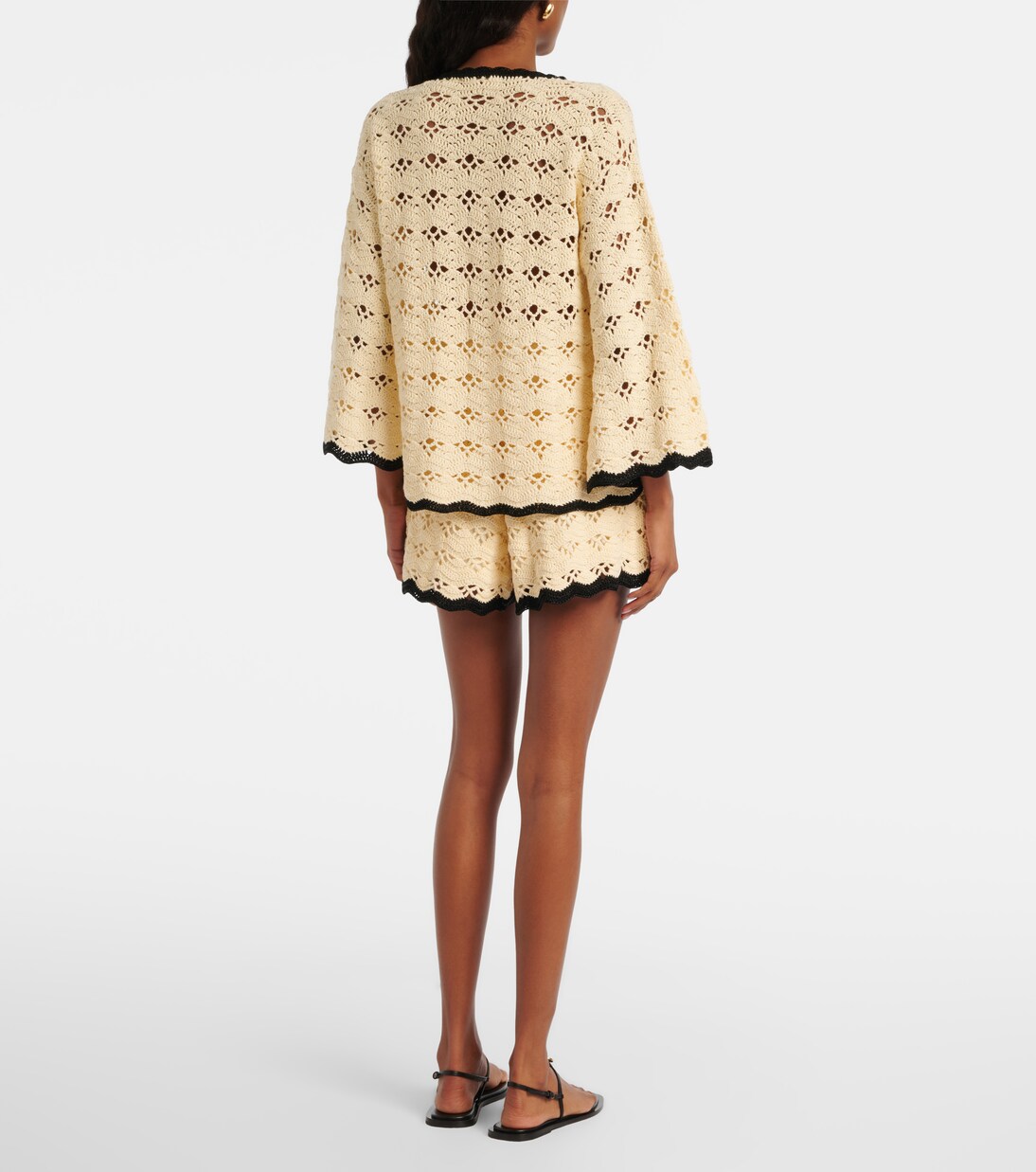 Shorts Aster de croché de algodón | Zimmermann