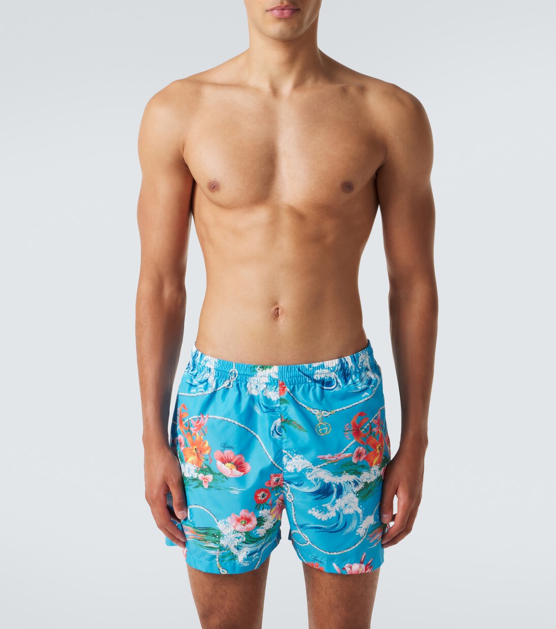 Costume da bagno in popeline con stampa | Gucci