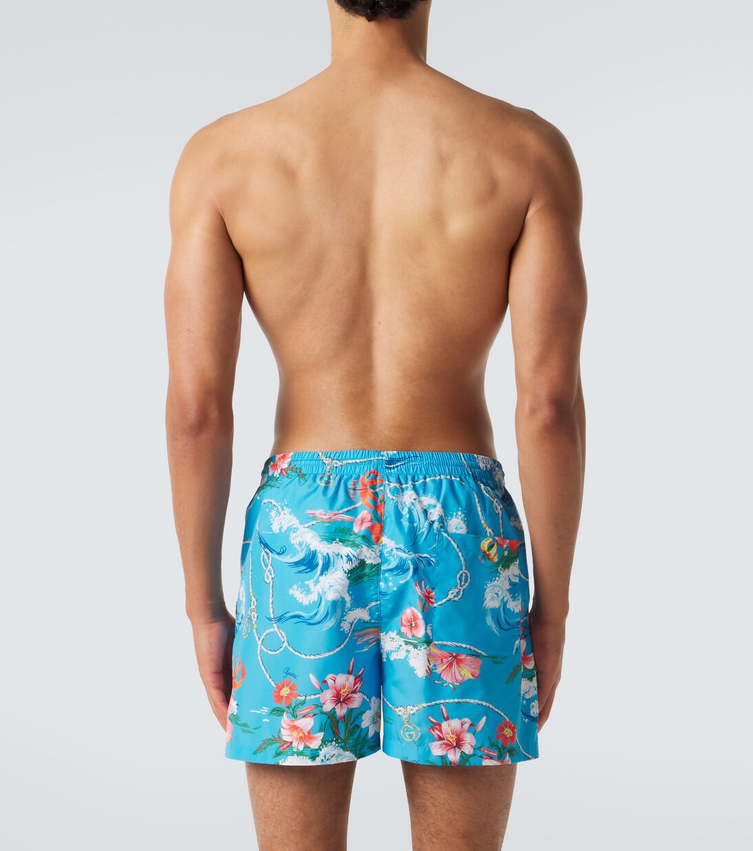 Costume da bagno in popeline con stampa | Gucci