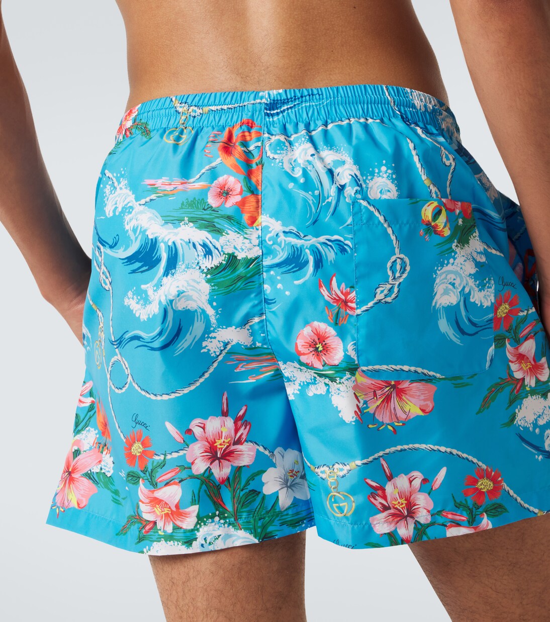 Costume da bagno in popeline con stampa | Gucci