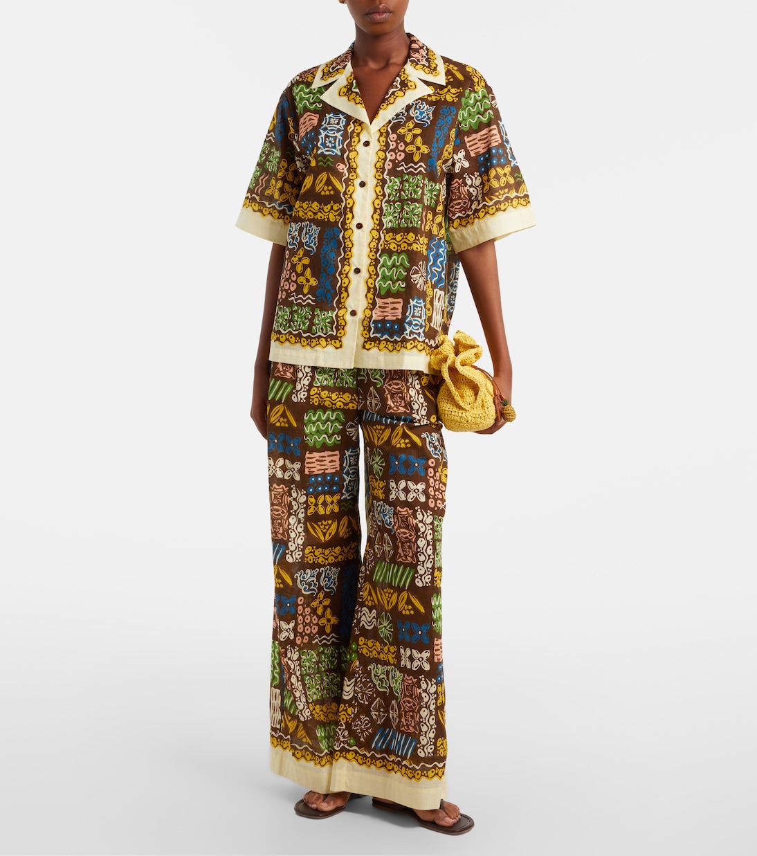 Minnie printed cotton bowling shirt | Alémais