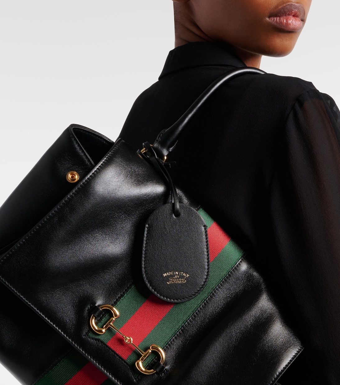 Paparazzo Medium leather tote bag | Gucci