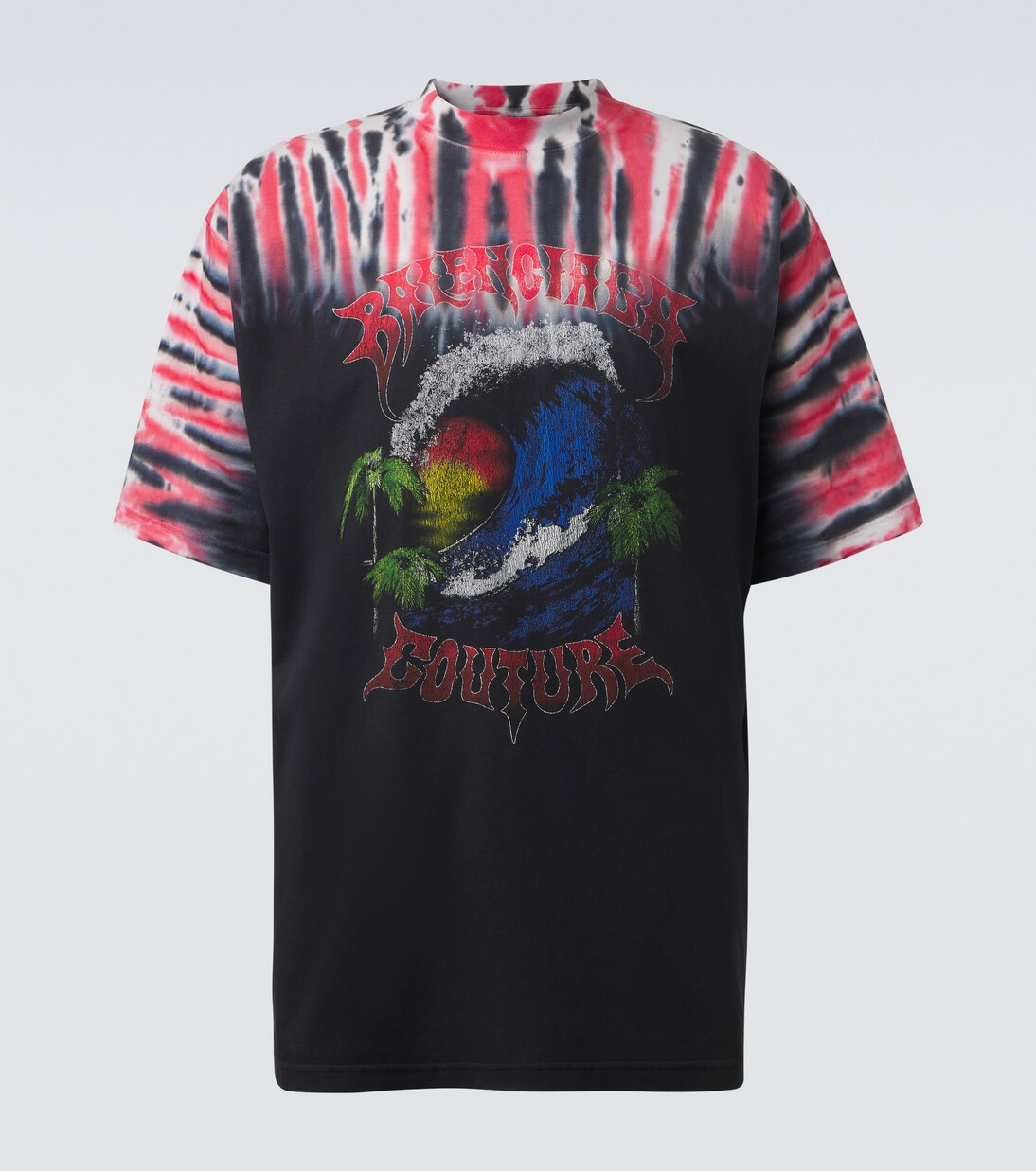 Printed tie-dye cotton jersey T-shirt | Balenciaga