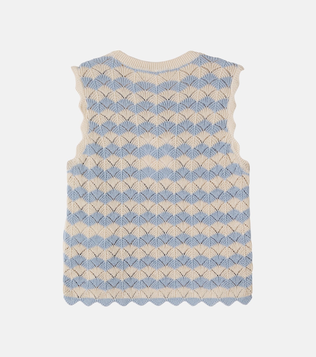 Aster pointelle cotton and linen-blend vest | Zimmermann Kids