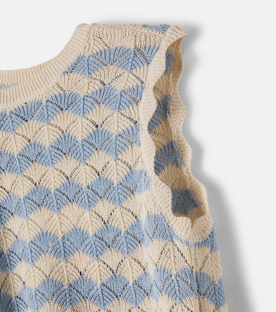 Aster pointelle cotton and linen-blend vest | Zimmermann Kids