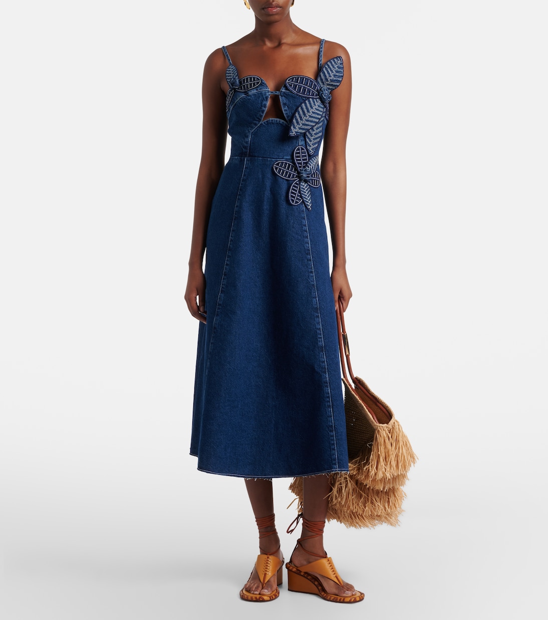 Robe en denim à appliqués | Farm Rio