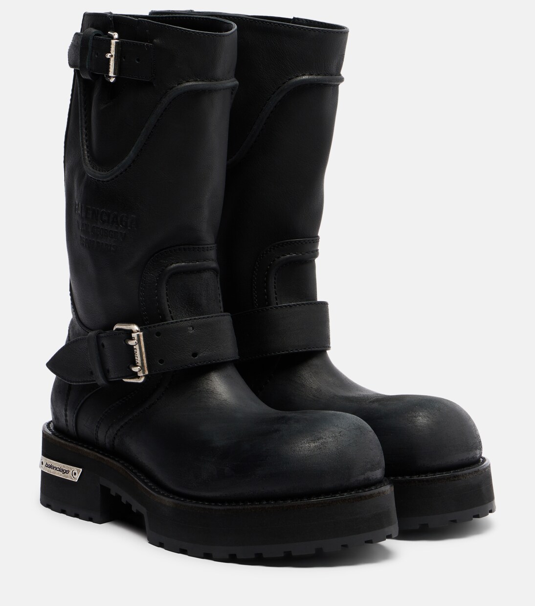Bottines de combat Venom en cuir | Balenciaga