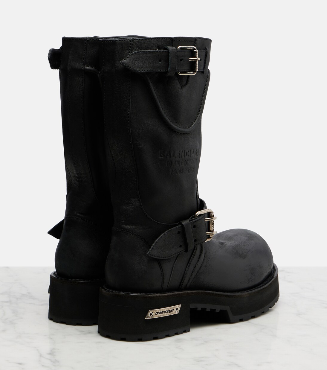 Bottines de combat Venom en cuir | Balenciaga